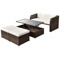 vidaXL Garten-Lounge-Set 4-tlg. braun 42480