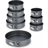 Relaxdays Springform Set 8-teilig Edelstahl