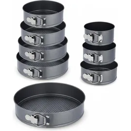 Relaxdays Springform Set 8-teilig Edelstahl