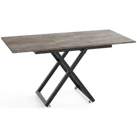 WFL GROUP Axen Dunkelgrau Laminat 120-160 x 80 x 38-75 cm