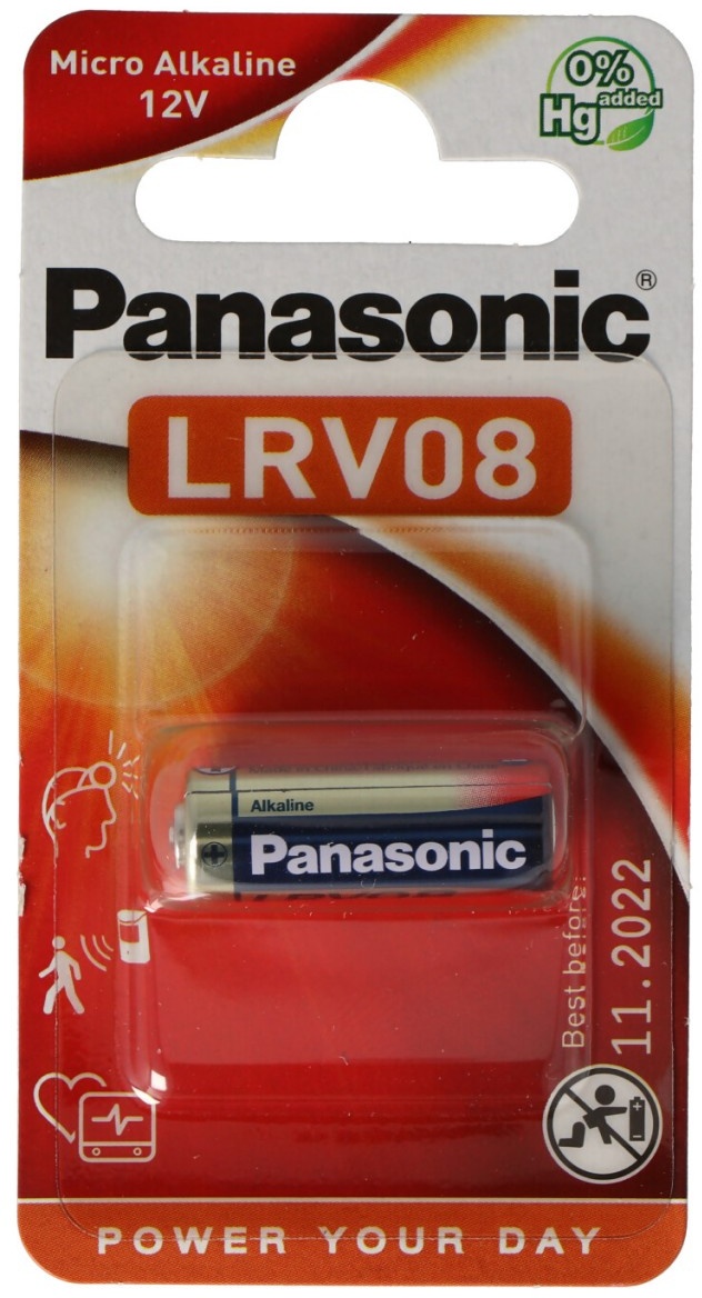 Panasonic LRV08L/1BE Micro Alkaline Batterie Panasonic Alkaline LRV08, MN21, V23GA, GP23A