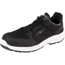 Uvex Halbschuh schwarz/weiß uvex 1 sport, S1, EU-Schuhgröße: 39