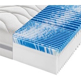 SLEEPTEX Komfortschaummatratze Perfect Touch KS, Weiß, Textil H2, 120x200 cm, Made in Germany, Oeko-Tex® Standard 100, Härtegradauswahl, Über- und Sondergrößen erhältlich, Bezug abnehmbar/waschbar, Ober- Unterseite versteppt, wendbar, optimale Belüftung,
