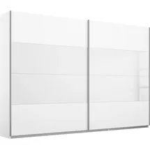 Rauch Schwebetürenschrank RAUCH "Quadra Bestseller Schlafzimmerschrank in vielen Breiten", weiß (weiß, weißglas), B:271cm H:230cm T:62cm, Holzwerkstoff, Schränke, Schwebetürenschrank, Kleiderschrank Garderobenschrank Schrank mit Glaselementen