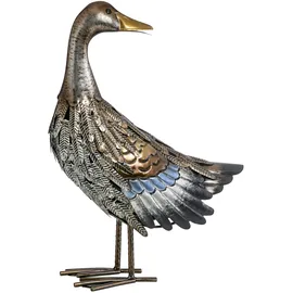 Dehner Metall-Ente, ca. B30/H44/T16 cm, braun