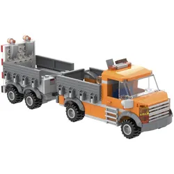 Baustellenfahrzeug mit Anhänger Bausatz Modell von fairBricks 1:32
