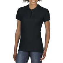 Gildan Softstyle Double Piqué Polo Schwarz L
