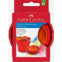 FABER-CASTELL Wasserbecher CLIC & GO, rot