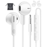 Kopfhörer mit Kabel, 3,5mm Klinke In-Ear Kopfhörer für Samsung, Hochauflösende Headset mit Mikrofon, Ohrhörer mit Lautstärkeregler für iPhone, Samsung, iPad, Xiaomi, MP3, Huawei, usw 3.5mm Audiogeräte