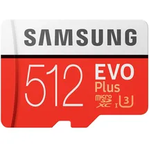 Samsung microSDXC EVO Plus 512 GB Class 10 UHS-I U3 + SD-Adapter