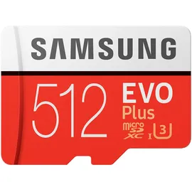 Samsung microSDXC EVO Plus 512 GB Class 10 UHS-I U3 + SD-Adapter