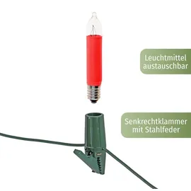 CLGarden Kerzenlichterkette LED 17 m rot