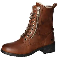 Mustang Damen 1402601 Schnuer-Stiefelette, Cognac, 39