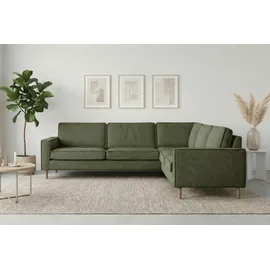 Home Affaire Eckcouch Chenille 290 cm 3-Sitzer Grün