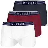 Mustang Retro Boxer TYLER SPORT Retro-Pants Herren Unterhose Boxershorts (Spar-Set, 3-St., 3er-Pack) enge Passform, perfekter Sitz, elastischer Bund, maximaler Komfort bunt|rot XL
