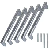 Stahlia Möbelgriffe hochglanzpoliert 480mm Lochabstand (5 Stück) Schrankgriffe Edelstahl Küchengriffe Schubladengriffe Griffe Möbel Griffe für Küchenschränke