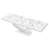 Design Esstisch Tisch HEB-222 Hochglanz ausziehbar 160 bis 256 cm - Naturbelassen