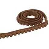 Duories 45 Yards 10mm Mini-Pomponborte zum Basteln, Bommelborte Dekoband Bommelband,Pomponband Fransenborte Spitzenband Zierband Dekoborte Pompons Borte zum Nähen,DIY Basteln Apparel Kleidung,Khaki