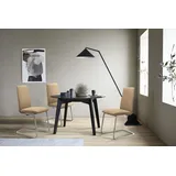 Polsterstuhl STRESSLESS "Laurel", beige (sand paloma, chrom matt), B:53cm H:92cm T:59cm, Leder PALOMA: PALOMA ist ein durchgefärbtes Semianilin-Möbelleder mit natürlicher Narbung., Stühle, Polsterstuhl, Low Back, Größe L, mit Beinen aus Stahl in Chrom matt