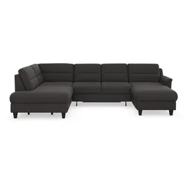 sit&more Wohnlandschaft SIT & MORE "Farö U-Form", grau (fango), B:325cm H:90cm T:187cm, Sofas, Wohnlandschaft, inklusive Federkern, wahlweise mit Bettfunktion und Bettkasten