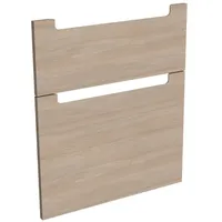 Evineo ineo5 Auszugsfront für Unterschrank 60 cm, für Hettich-Auszugssystem, mit 2 Auszügen, mit Griffmulden, BL000360,