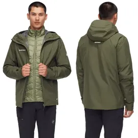Mammut Herren Doppeljacke Convey 3 in 1 HS, Größe M in Grün dark marsh-marsh