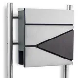 BITUXX Design Standbriefkasten Dunkelgrau Silber MS-17191 - Dunkelgrau, Silber