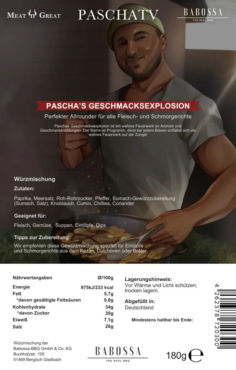 Pascha ́s Geschmacksexplosion | Kazan Gewürz | PaschaTV | 180g Beutel