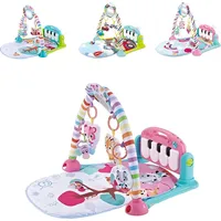KIKKABOO Kikkaboo, Krabbeldecke Piano, Spielcenter, Klaviertasten, Plüschfiguren, Musik pink