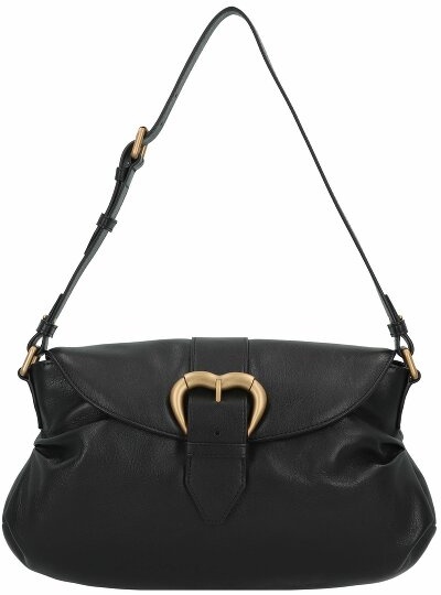 PINKO Jolene Schultertasche Leder 33 cm nero limousine-chocolate gold