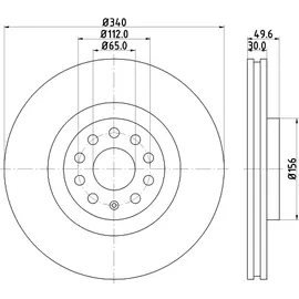 HELLA PAGID Bremsscheibe Vorderachse Hella 8DD 355 129-241