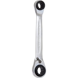 KS Tools 4 in 1 GEARplus umschaltbar Doppel-Ratschenringschlüssel, 21x22x24x27mm