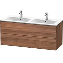 Duravit L-Cube Waschtischunterbau LC625807979 Nussbaum Natur, 129x55x48,1cm, 2 Schubladen