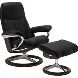 Stressless Stressless® Relaxsessel Consul (Set, Relaxsessel mit Hocker), mit Hocker, mit Signature Base, Größe S, Gestell Eiche schwarz