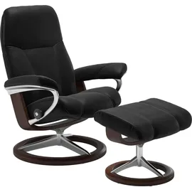 Stressless Stressless® Relaxsessel Consul (Set, Relaxsessel mit Hocker), mit Hocker, mit Signature Base, Größe S, Gestell Eiche schwarz