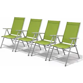 Mojawo Klappstuhl 53 x 73 x 92 cm Silbergrau/Lime 4 St.