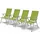 Mojawo Klappstuhl 53 x 73 x 92 cm Silbergrau/Lime 4 St.