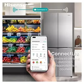 Hisense RQ5P470SAFE Side-by-Side (483 l, 1785 mm hoch, Schwarz)