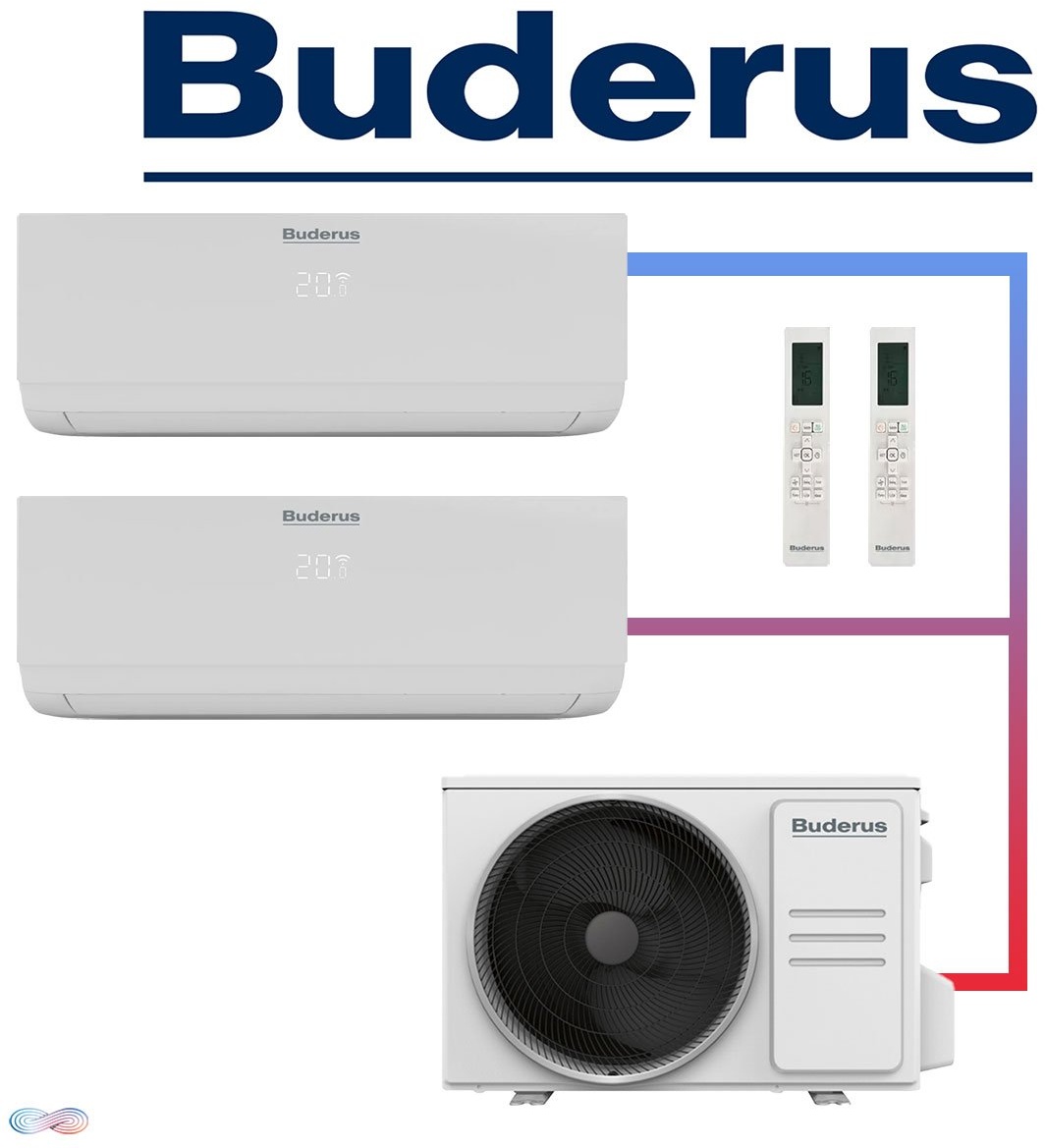 Buderus Logacool Set 2,6 kW & 5,0 kW Wandgeräte + 7,9 kW Außengerät