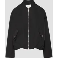 S.Oliver Blouson mit Raffungsdetails im Relaxed Fit schwarz S