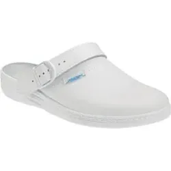 Berufsschuhe EN 20347:2012 OB Clog Gr.40 weiß Leder m.Fersenriemen Abeba
