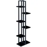 [en.casa] Pflanzenregal, Schwarz, Metall, 34x120x21 cm, Wohnzimmer,, -