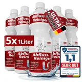 Ricostar Abflussreiniger extra stark [Vom Profi] 5x 1000ml | Made in Germany | Rohrreiniger extrem stark | Rohrfrei extra stark | Abflussfrei extrem stark | Abfluss reinigen