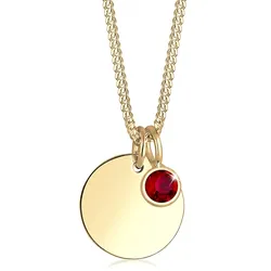 Elli Halskette Geburtsstein April Kristalle 925 Silber Rot Damen 