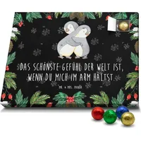 Mr. & Mrs. Panda Schoko Adventskalender Pinguine Kuscheln - Schwarz - Geschenk, Heiraten, Freund, Geschenk für Freundin, Schokoladen Adventskalend... - Schwarz