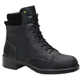 NIKOLA black Mid ESD S2 Damen Leder Stahlkappe leicht elegant Schwarz