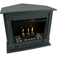 Gelkamin Ethanolkamin Kaminofen Eckkamin Rafael Premium - Granit Dunkel