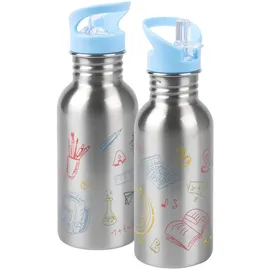 UNITED LABELS Trinkflasche Back to school Grau 0,5 l