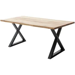 Woodford Kufentisch massiv Malaisa , holzfarben , Maße (cm): B: 90 H: 76