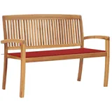 vidaXL Stapelbank 128,5 x 53 x 90 cm Teak